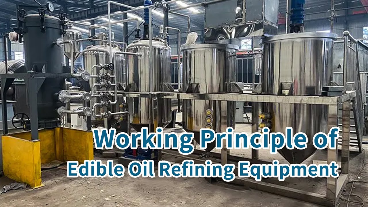 Edible #oilrefining  Plant Working Principle Degumming deacidification decolorization deodorization