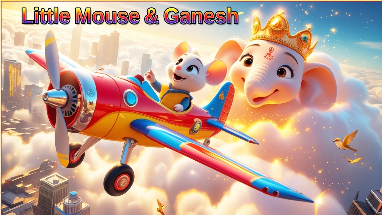 Little Mouse & Ganesh || Magical Adventure in the Sky || Kids Rhyme in Telugu || Playfull Jungle