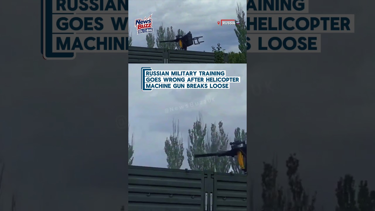 Russian Military Training Goes Wrong After Helicopter Machine Gun Breaks Loose