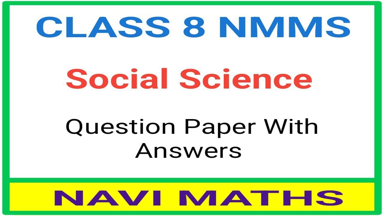 Nmms Social Science Question Paper With Answers in Tamil / Navimaths