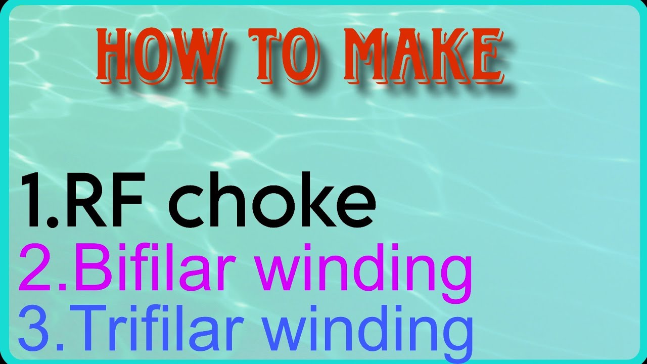 Making of Bifilar ,Trifilar winding and RF choke #tech#technology#coilwinding