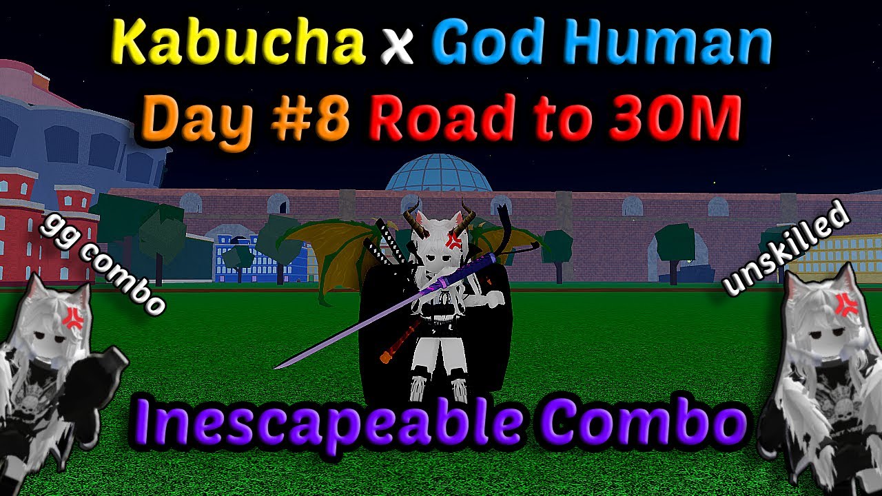 Day #8 2,5M Road to 30M With Inescapeable Kabucha Combo Portal God Human Blox Fruits Bounty Hunting