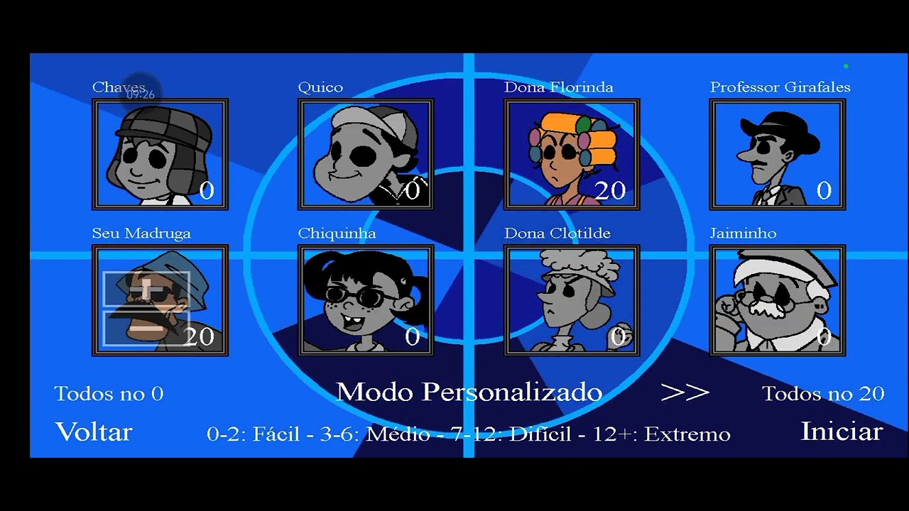 Jugando retos personalizados de Chaves nightmare 