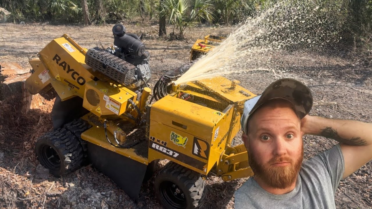 Stump grinder breaks down at the beginning of a big job. * Rayco Rg37 *