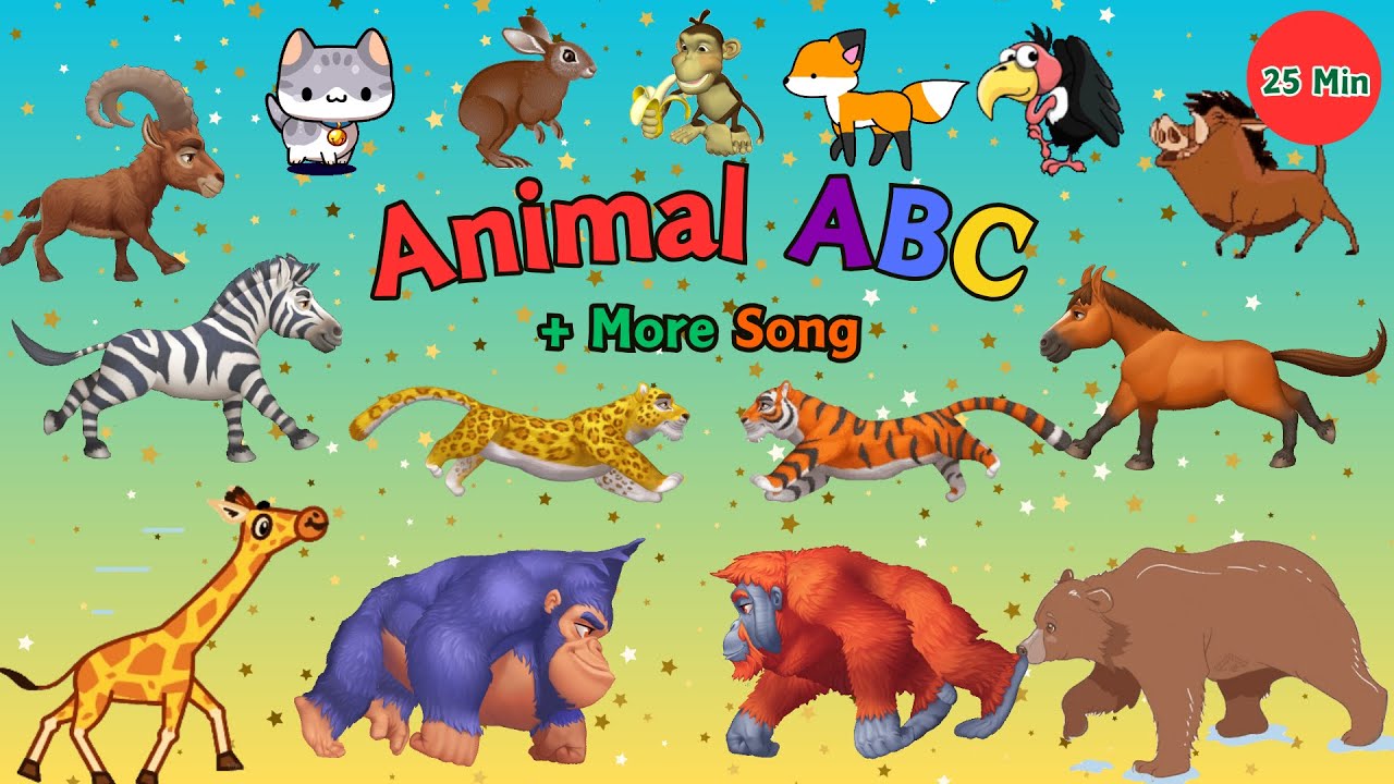 ABC Safari Animals Sounds Song For Kids + ABC Animals + Farm Animals Sounds Song Little Puppy Learn
