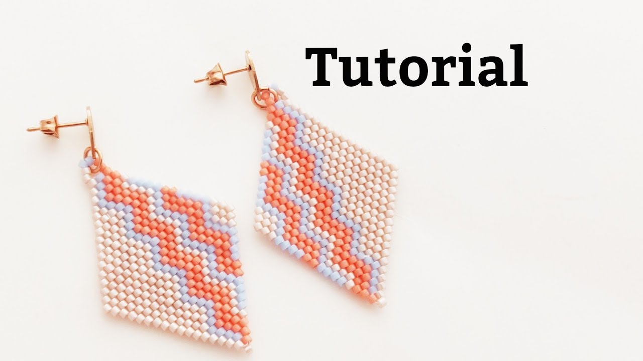 Tutorial orecchini rombo a brick Stitch , collab. Beebeecraft