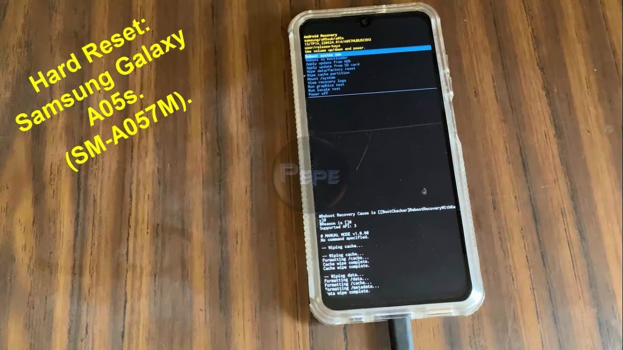 Hard Reset Samsung Galaxy A05s, (SM-A057M) / Restauración de Fábrica Samsung Galaxy A05s.