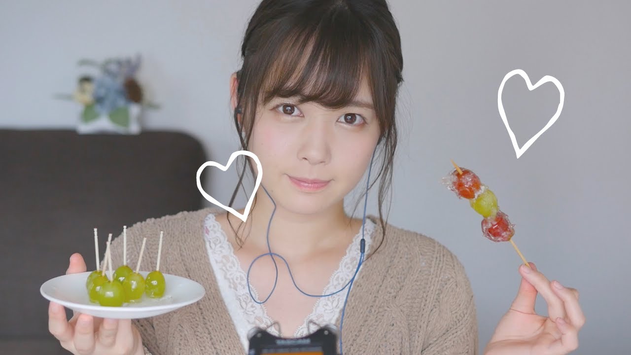 【ASMR】自家製フルーツ飴で音フェチ動画に挑戦してみた！【咀嚼音】