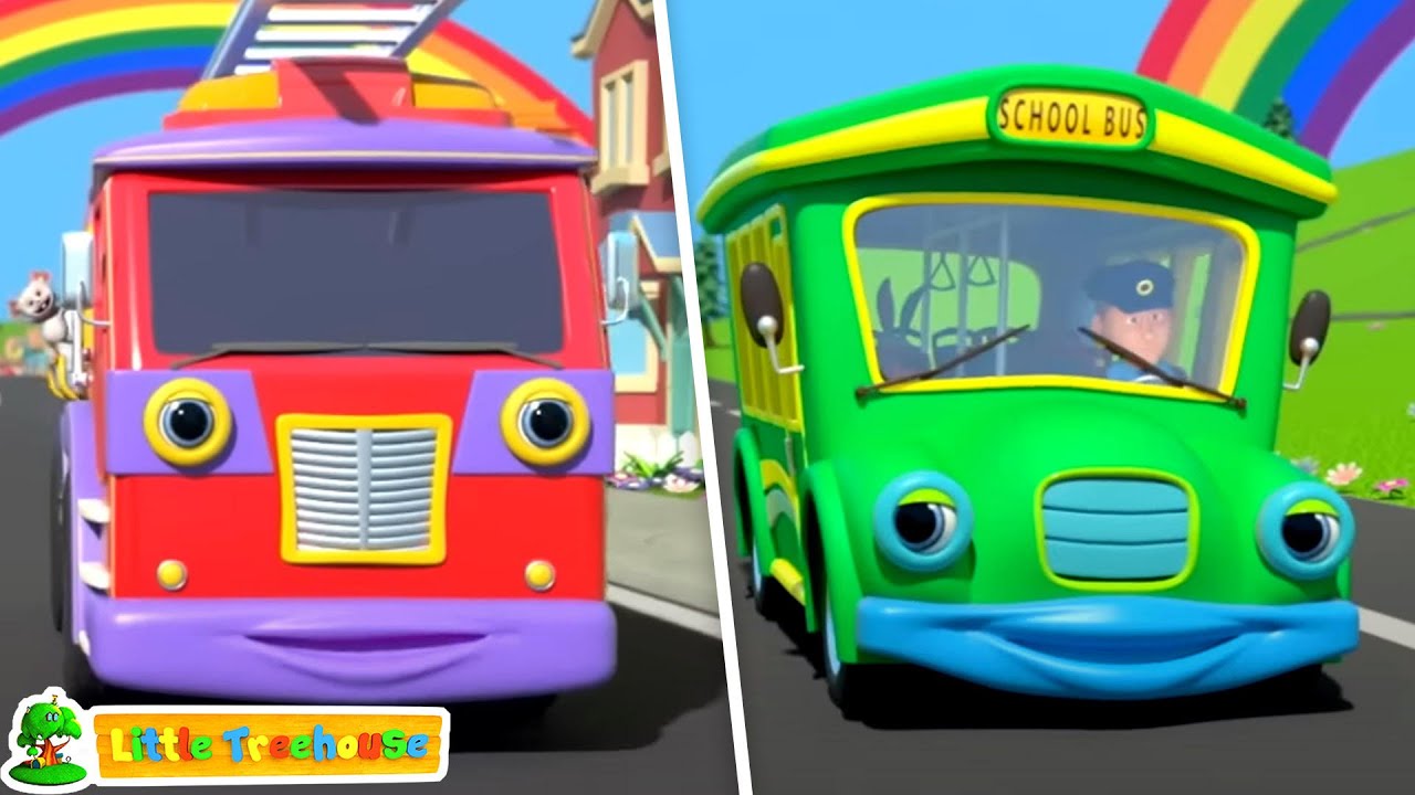 Wheels On The Vehicles, Street Vehicles and Children Rhymes