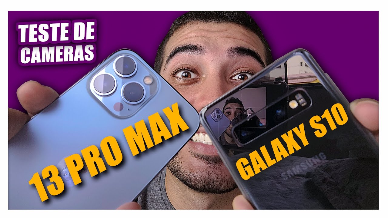 IPHONE 13 PRO MAX vs GALAXY S10 no TESTE DE CAMERA! 😱😱😱