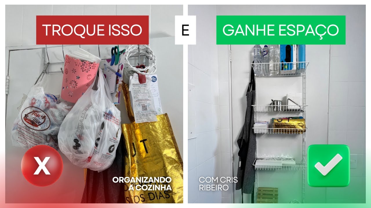 FAÇA ISSO PARA GANHAR ESPAÇO NA COZINHA | PRATELEIRA MODULAR ATRÁS DA PORTA ARTHI | #crisribeirotv
