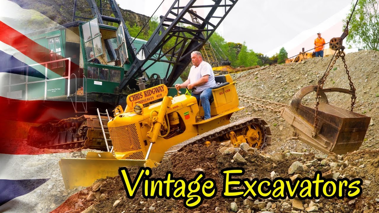 Restored Vintage Excavators in Action at Threlkeld 2023