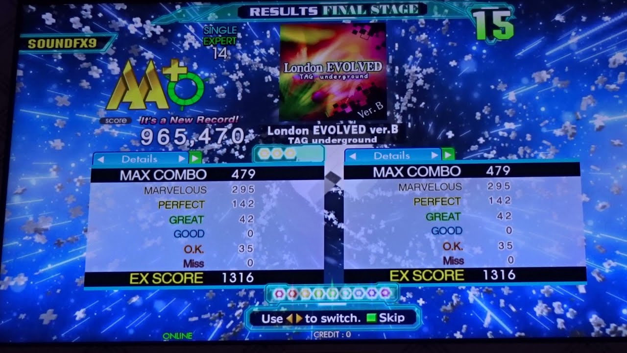 London EVOLVED ver.B - EXPERT (14) - AA#666 (Full Combo) on Dance Dance Revolution A20 PLUS (AC, US)