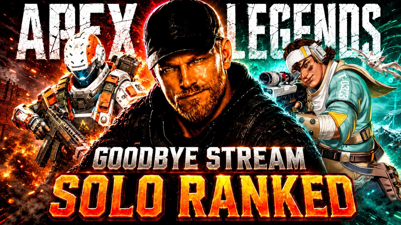 🔴 (LIVE) - SOLO RANKED GOODBYE STREAM! | Apex Legends