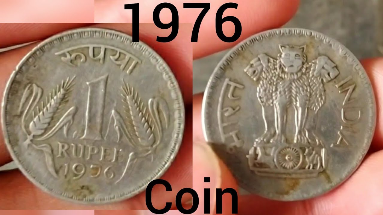 (1976) 1 Rupee Big Old Coin (INDIAN COIN) 4K Video