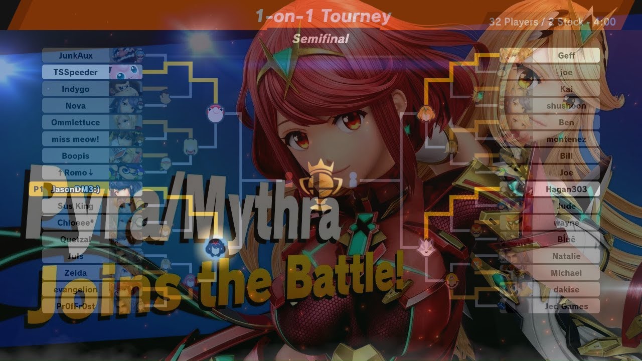 Super Smash Bros Ultimate 1v1 Online Tourney Pyra & Mythra!