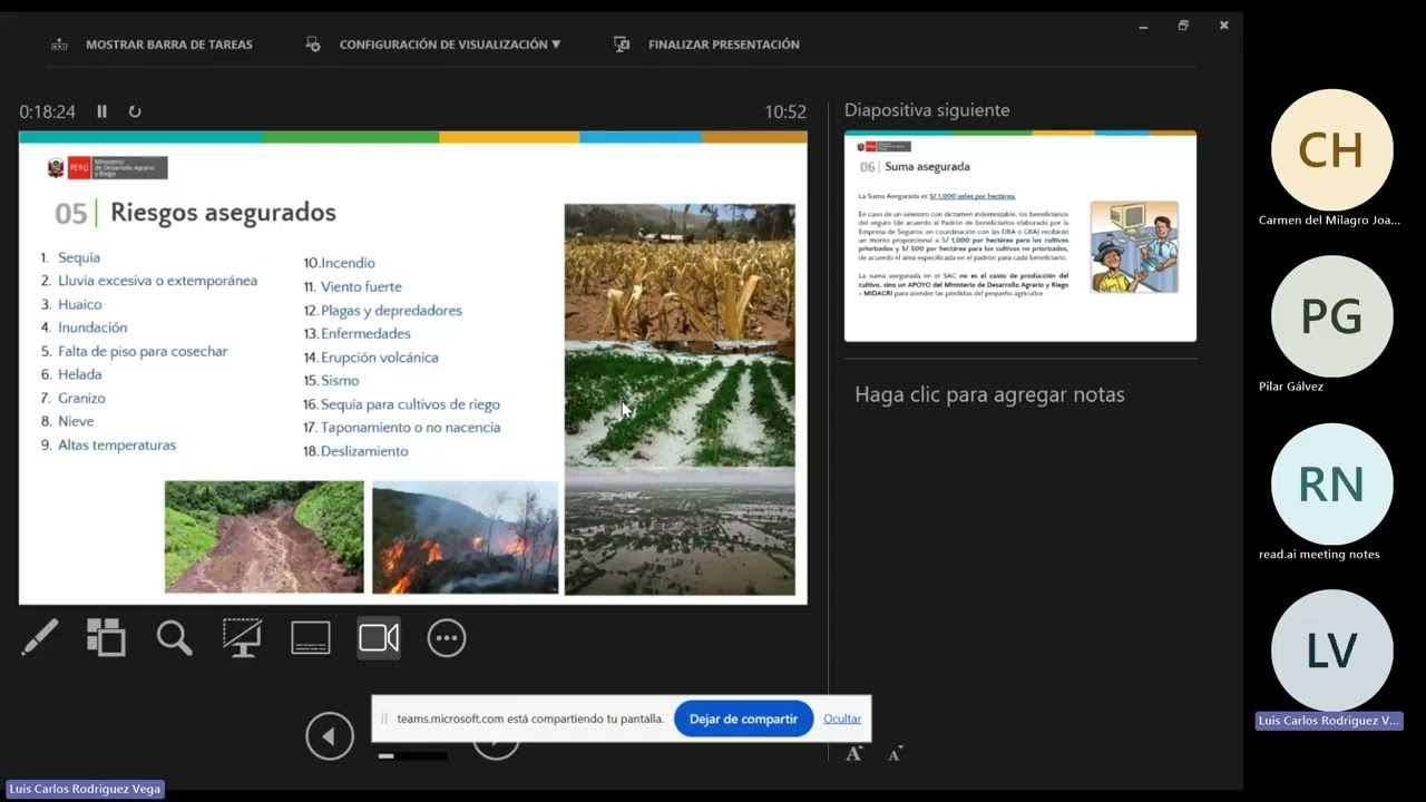 Capacitación de Seguro Agrícola - Junin