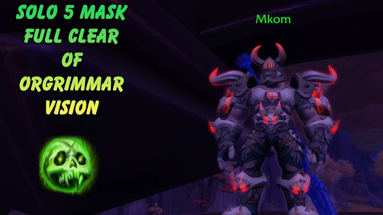 5 Mask Full Clear Vision Solo as Unholy DK