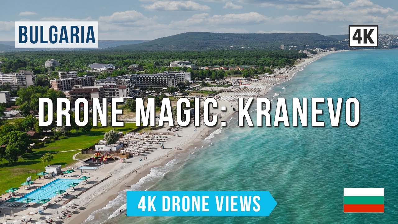 Кранево Лето 2025 🌊 Скрытая пляжная жемчужина с высоты | Впечатляющий 4K дрон-тур с музыкой