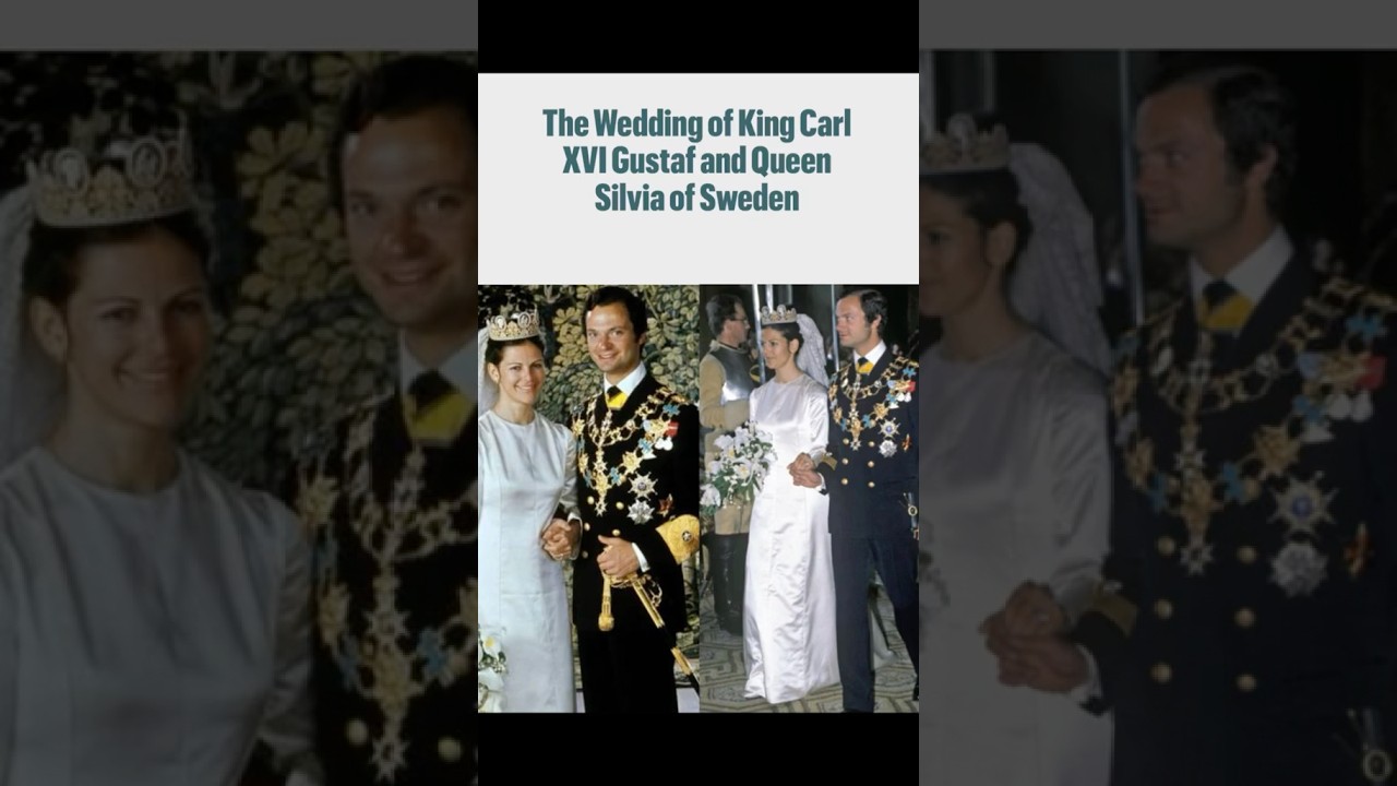 The King and Queen of Sweden on their wedding day❤️. 