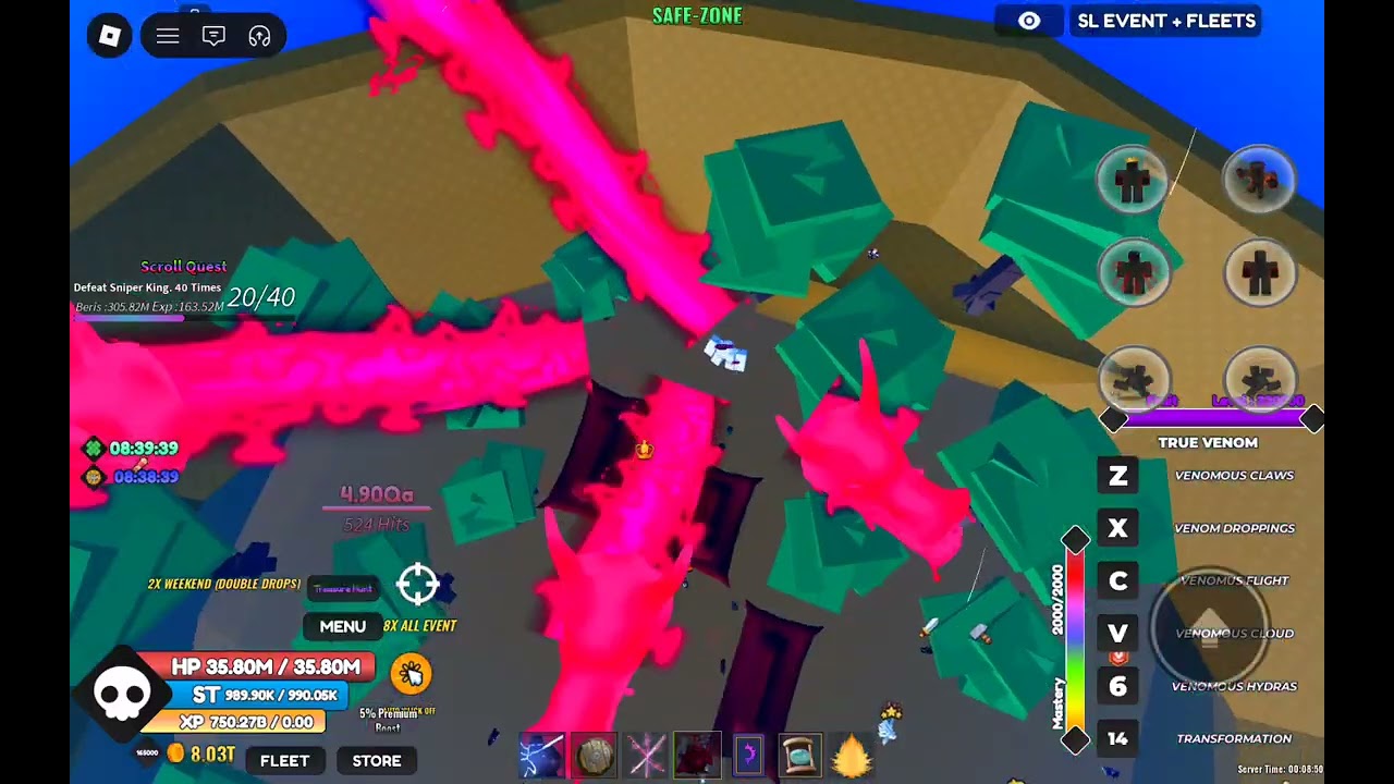 True venom showcase in one fruit simulator