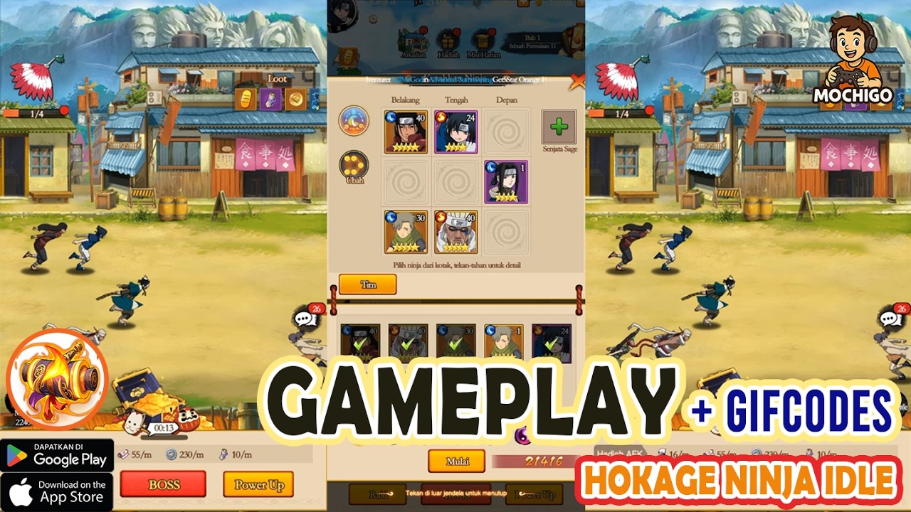 Hokage Ninja Idle Gameplay | 🎁55 Giftcodes & How to Redeem Codes - Android / IOS