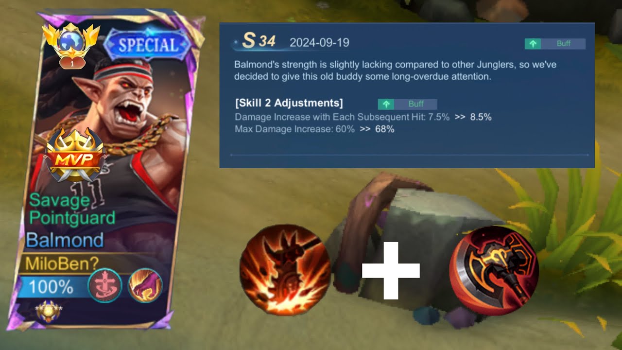 Akhirnya “ Second Skill “ Balmond Di Buff 🔥 Damage Semakin Gila | Balmond Best Build 2024 | ~ MLBB