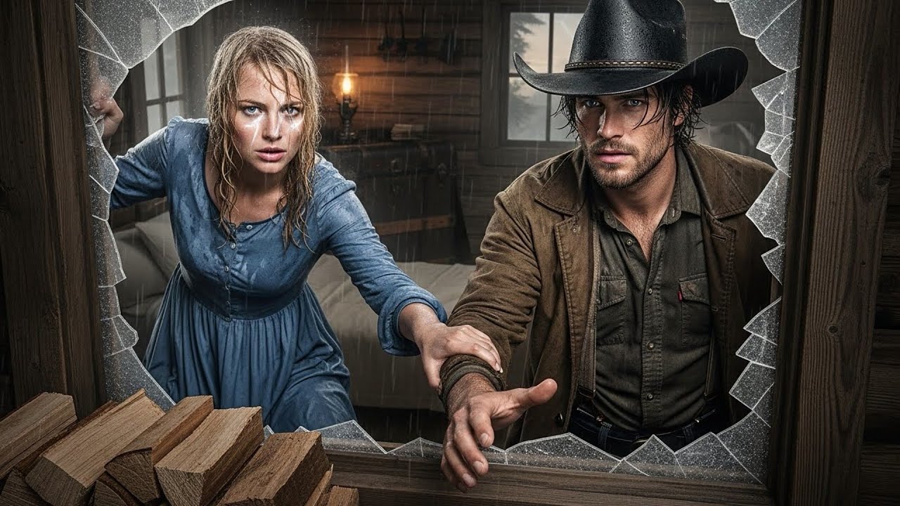 A Woman Was Locked Out In A Thunderstorm, The Cowboy Broke The Window And Let Her In