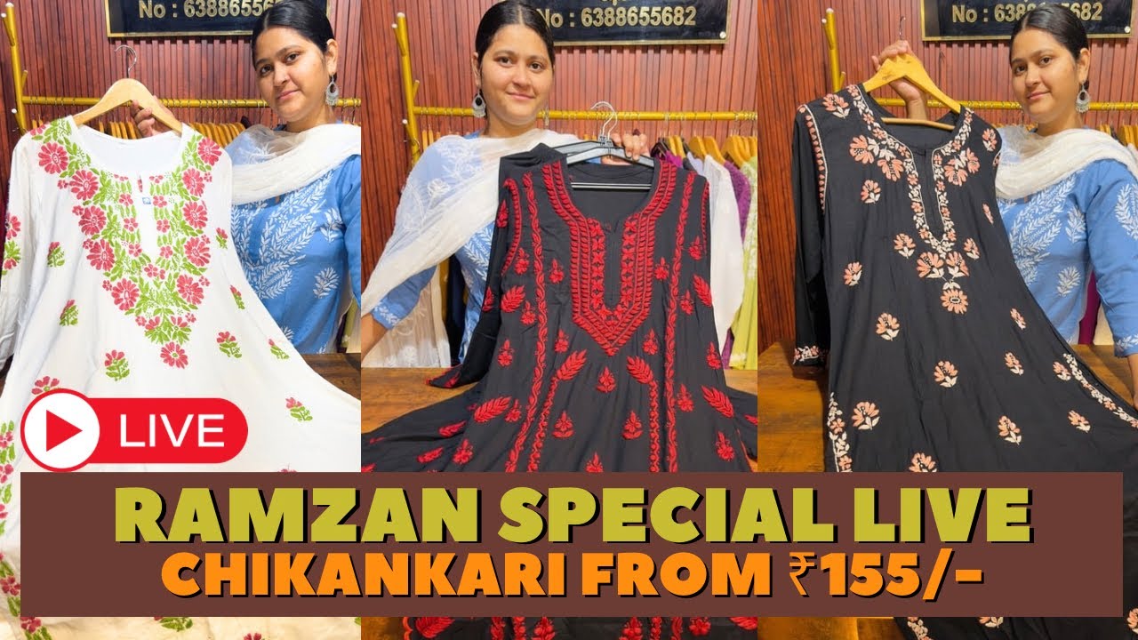 Chikankari Exclusive Collection on Live | Booking number 6388655682 #shortslive #live #viral
