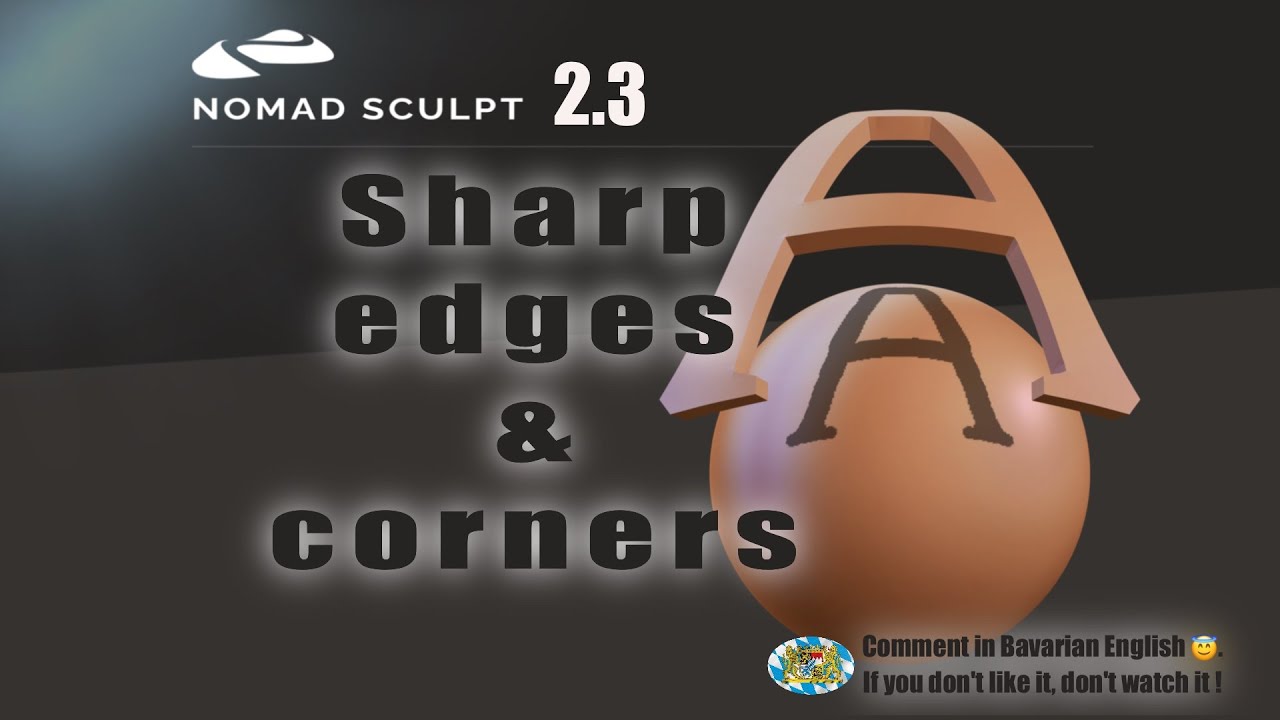 Nomad Sculpt — Острые углы — твёрдая поверхность — скос — Учебное пособие (V2.3 — 1.10.2025)