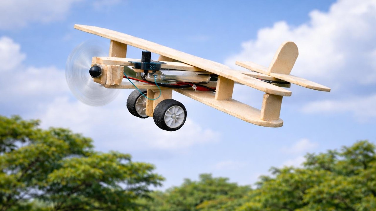 ✈️ DIY Airplane From Ice Cream Sticks | Easy Craft Tutorial
