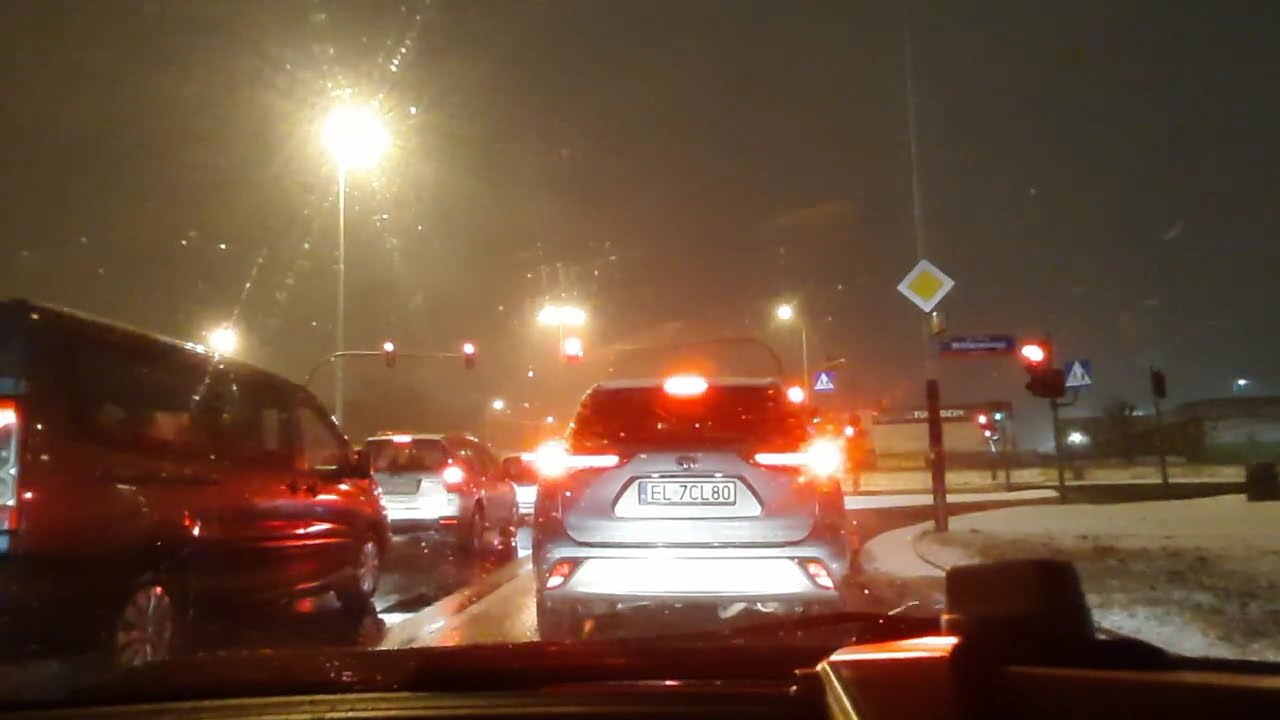 Poland - Driving - A ride from Śródmieście to Nowe Rokicie (Łódź) (No Music, No Talking), Jan. 2026