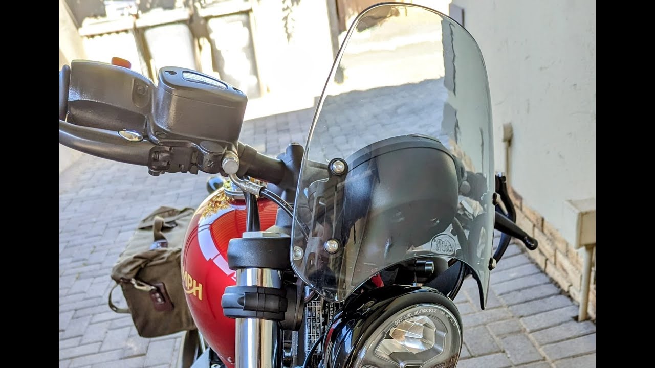 Triumph Bobber privacy windscreen, flyscreen