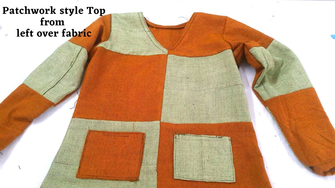 Patchwork Style Top from Left Over Fabric | How to Use Left Over Fabric | STITCHHOME