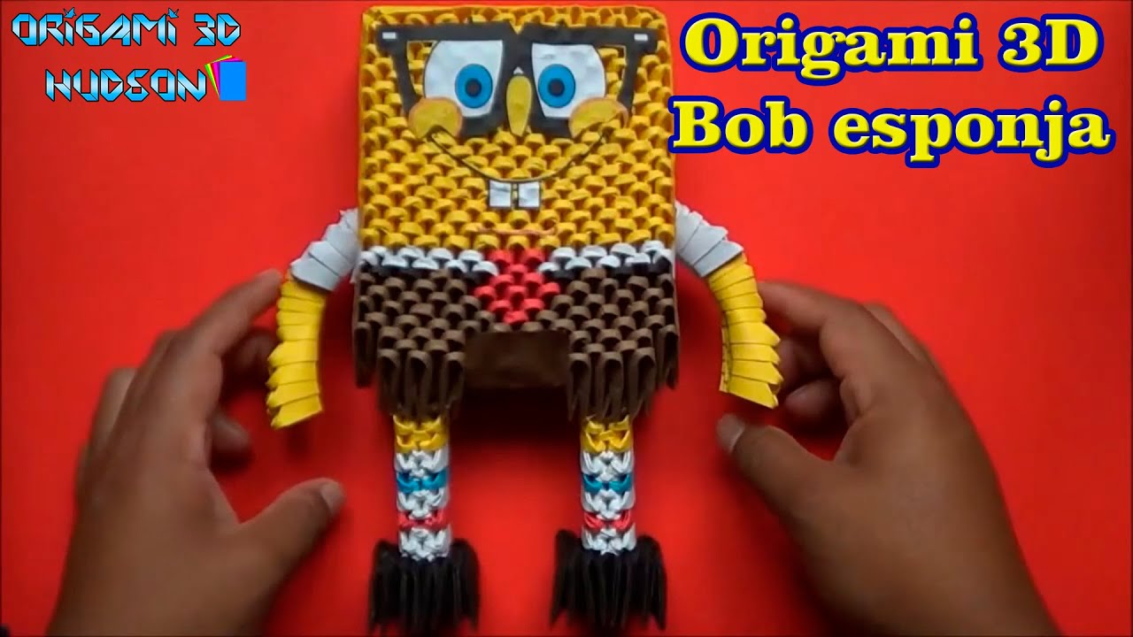 Origami 3D Bob esponja