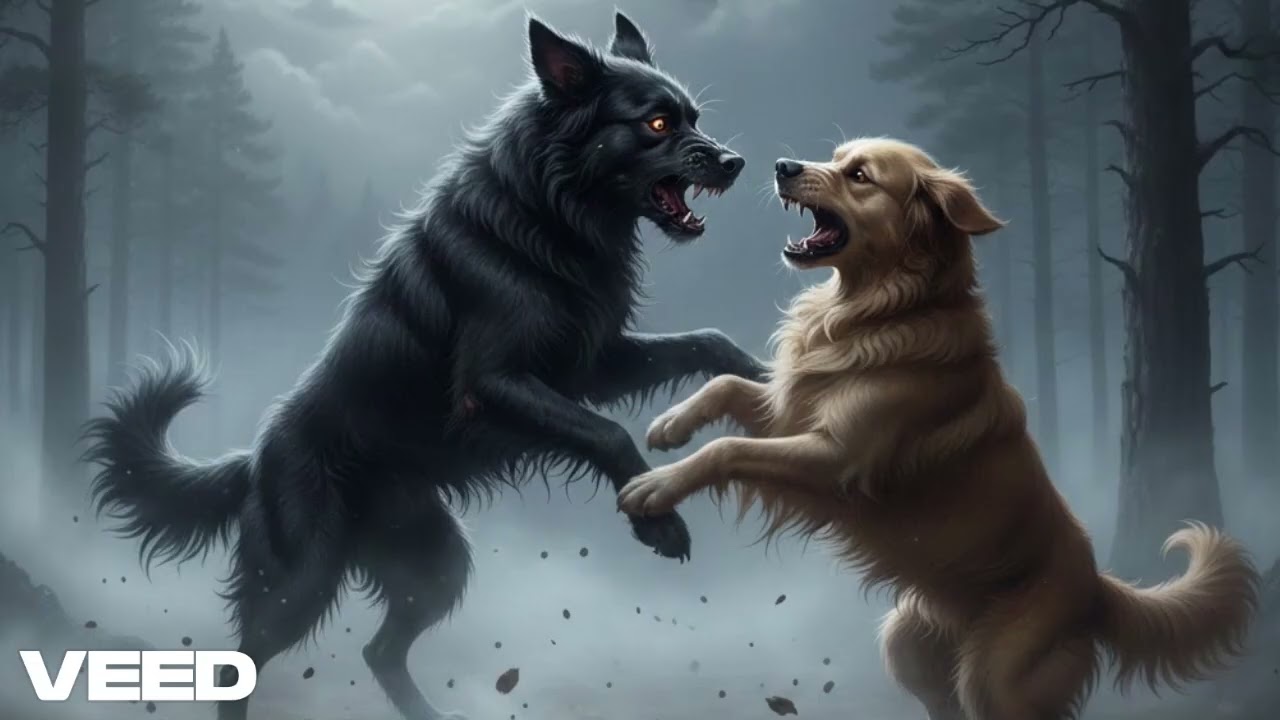🐶The Golden Retriever Duals The Black Dog🏴