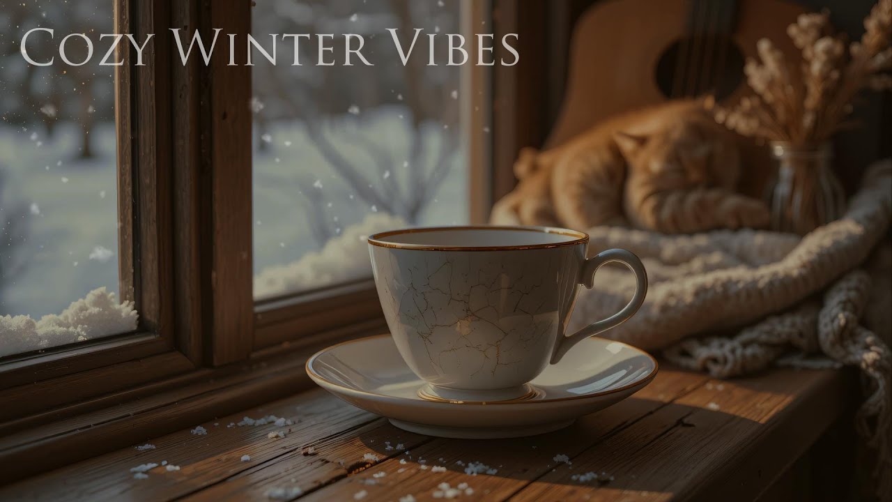 Cozy Winter Morning Guitar ☕ Warm Coffee Jazz for Study, Focus & Peaceful Vibes