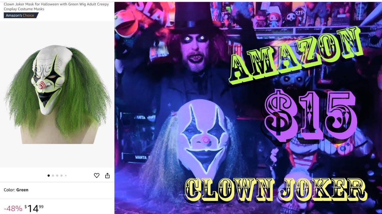Spooky Steve Reviews $15 Clown Joker Halloween Mask from ​Amazon