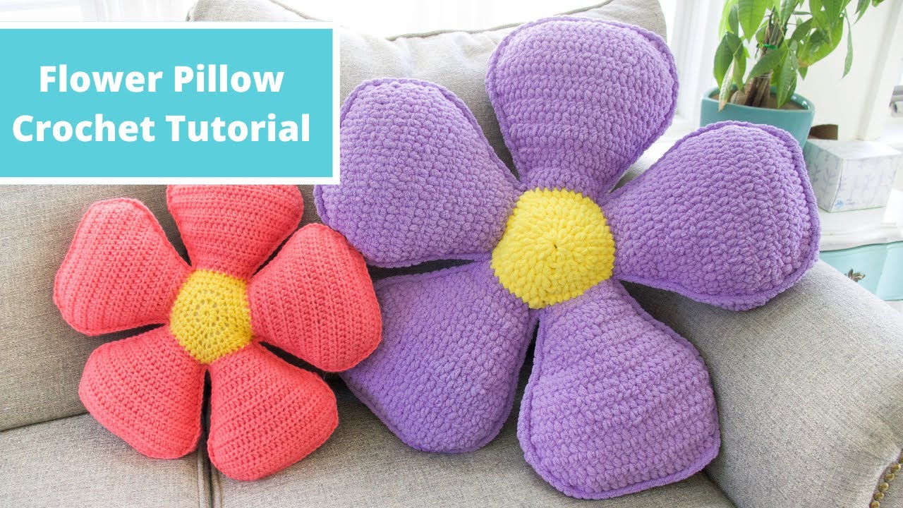 Crochet Flower Pillow Video Tutorial