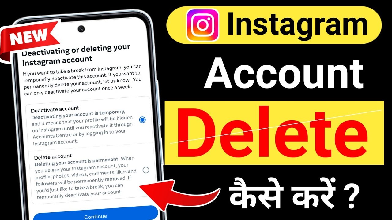Instagram account delete kaise kare permanently | how to delete instagram account permanently 2026
