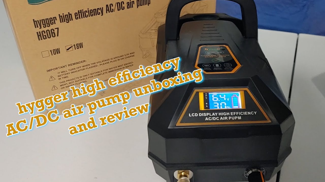 Hygger high efficiency AC DC Rechargeable Air Pump