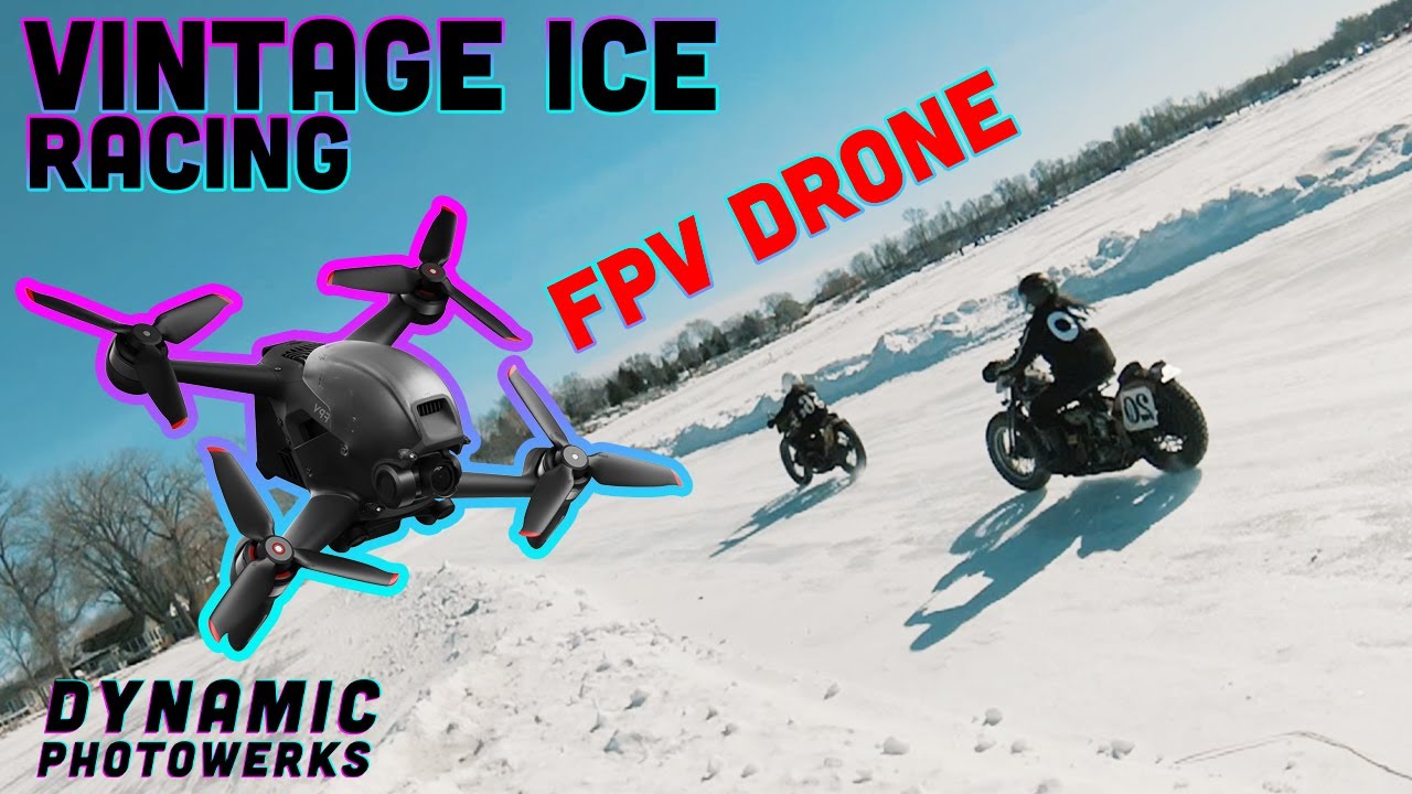 Polar Devils Vintage Ice Racing DRONE JOB!