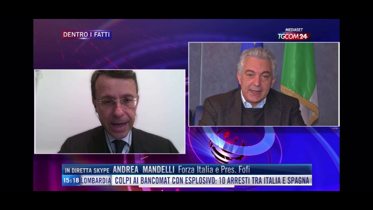 Andrea Mandelli al TgCom24 illustra il Piano Vaccini di Forza Italia Dentro i Fatti 25 febbraio 2021