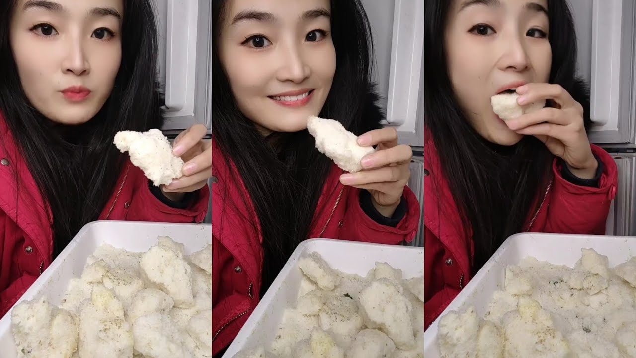 her squeaky  ice eating asmr