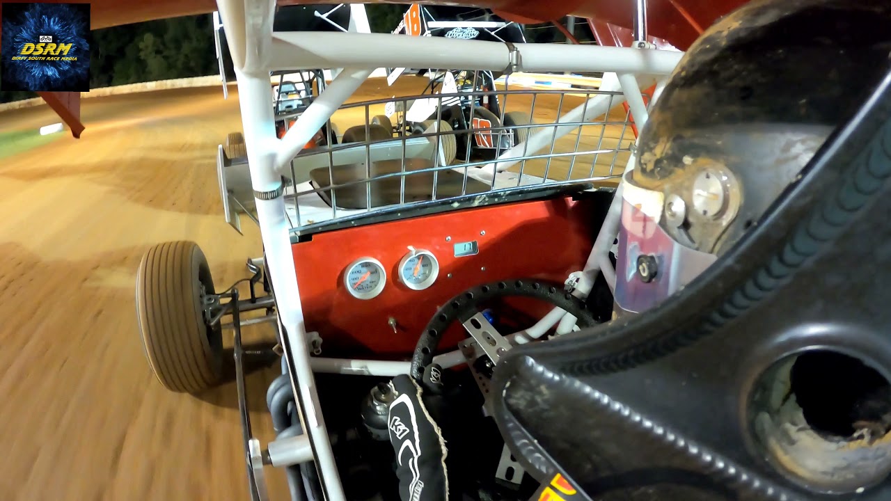 Jeremy Allen 305 wing sprint in car gopro from Red Dirt Raceway (10-16-21)