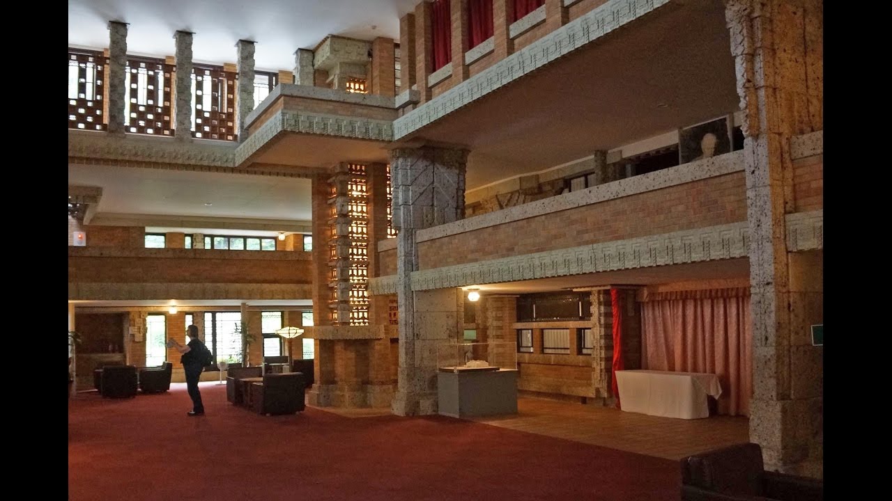 Central Lobby Interiors, Imperial Hotel, Frank Lloyd Wright
