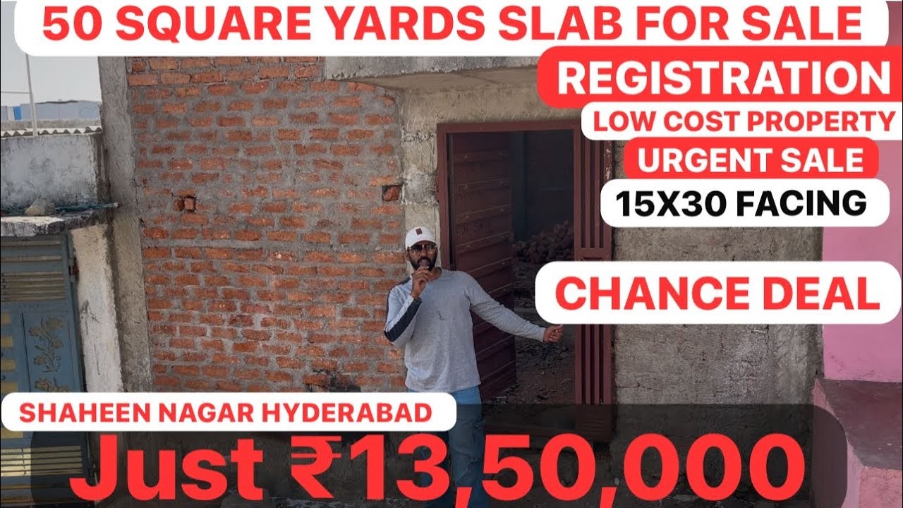 📲(9393373174) LOW BUDGET 50SQUARE YARDS SLAB FOR SALE REGISTRATION JUST ₹13,50,000 SHAHEEN NAGAR HYD