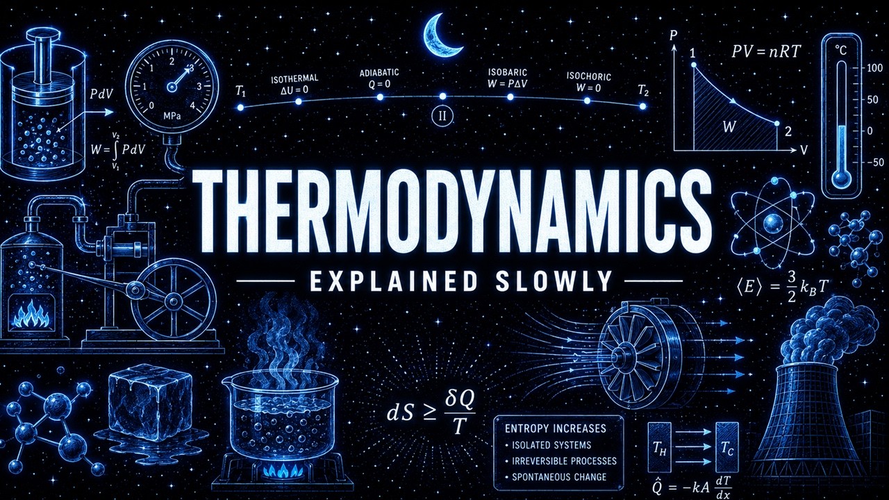 Every Confusing Thing About Thermodynamics Explained Slowly (For Sleep)