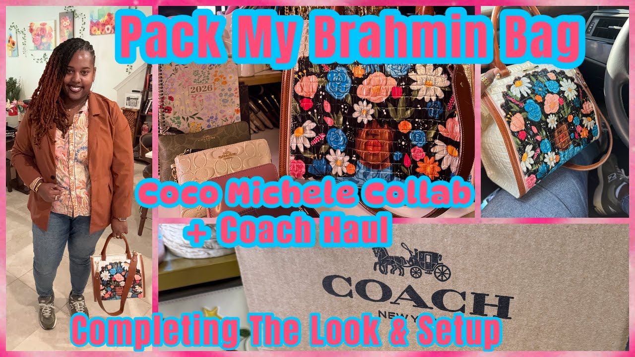 Представляю вам сумку Coach | Завершаю комплектацию своей сумки | Собираю вещи в Brahmin Coco Mic...