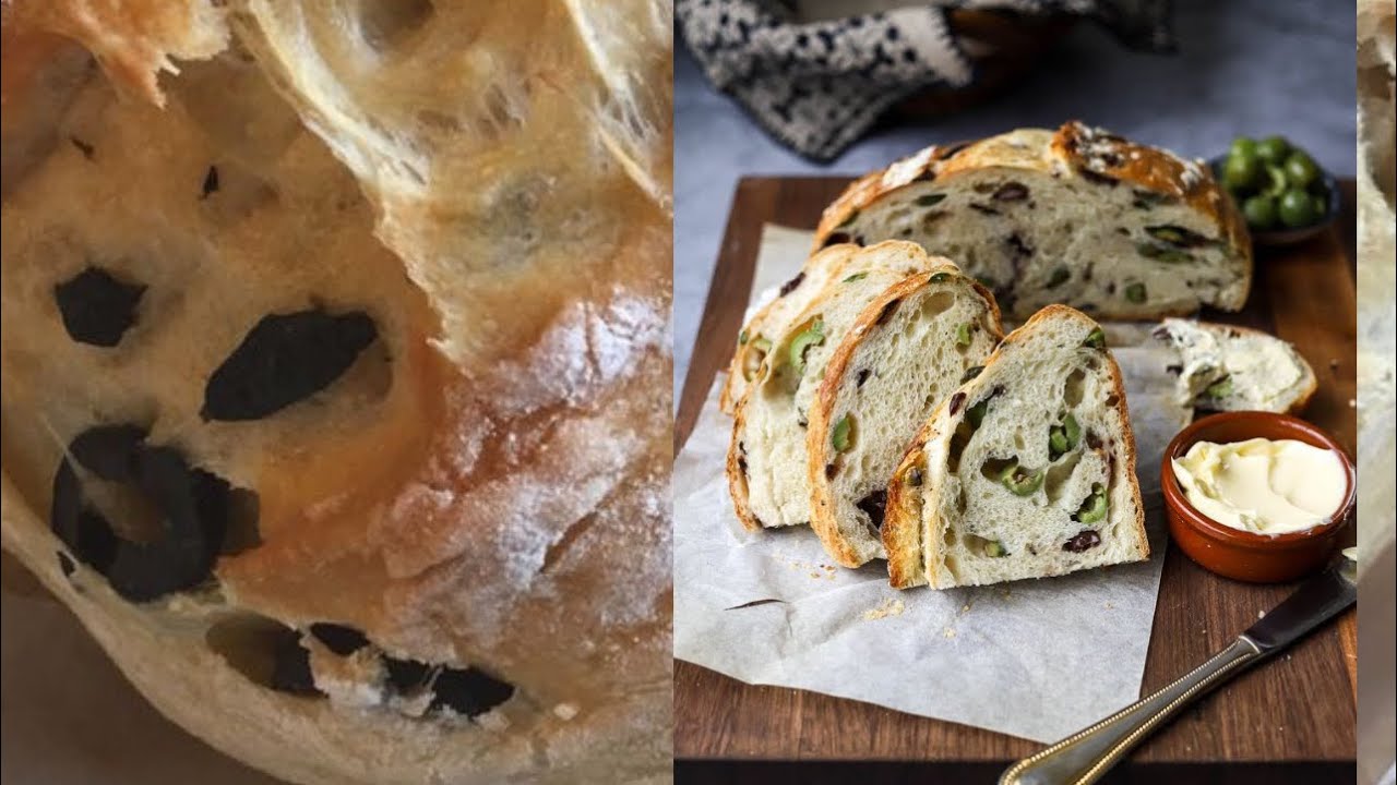 Pane alle olive 🫒 crocante fuori e sofficissimo l’interno. ( olive bread ).